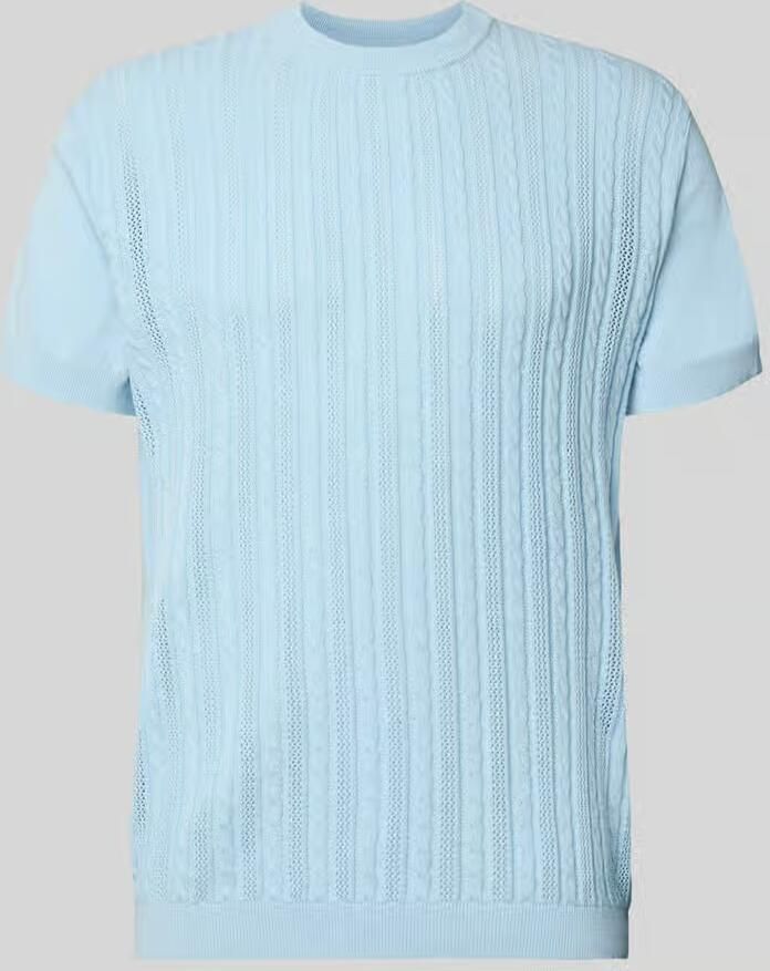 Lindbergh T-shirt met kabelpatroon