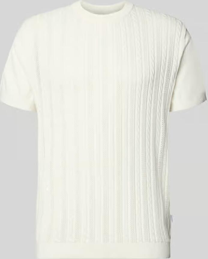 Lindbergh T-shirt met kabelpatroon