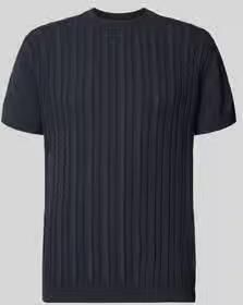 Lindbergh T-shirt met kabelpatroon