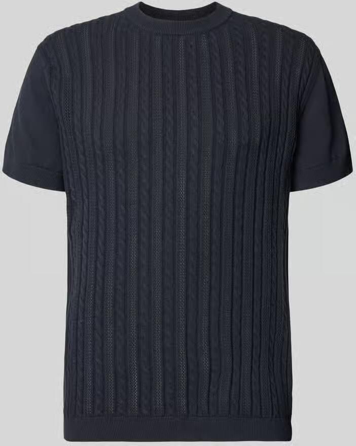 Lindbergh T-shirt met kabelpatroon