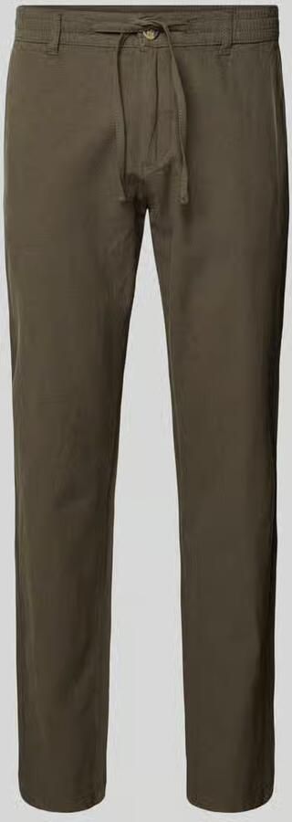 Lindbergh Tapered fit linnen broek met elastische band - Foto 2