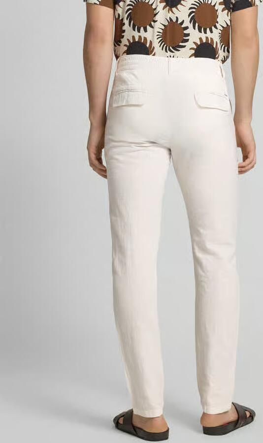 Lindbergh Tapered fit linnen broek met elastische band