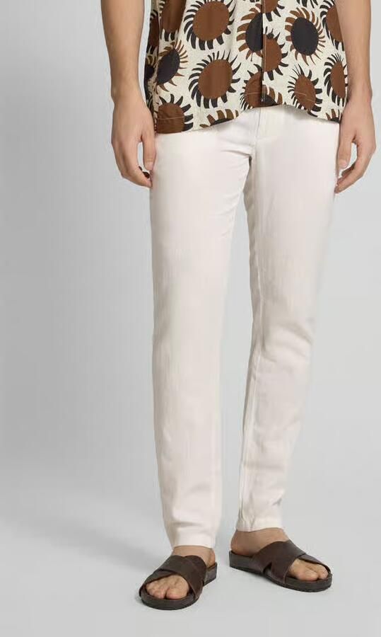 Lindbergh Tapered fit linnen broek met elastische band - Foto 2