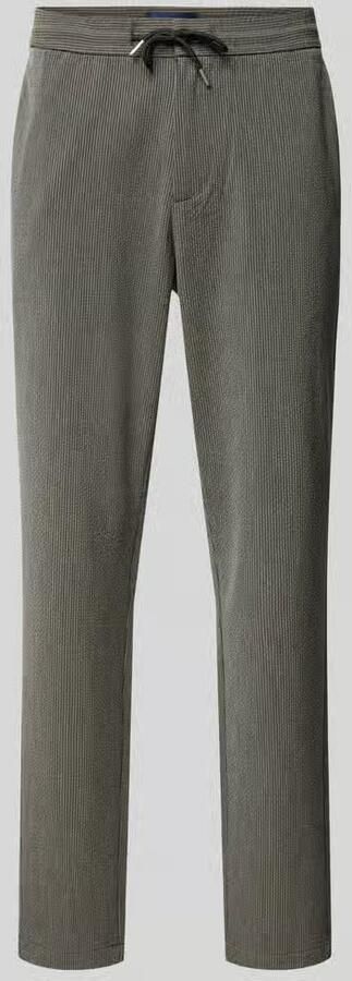 Lindbergh Tapered fit stoffen broek met fijn gestructureerd motief - Foto 2