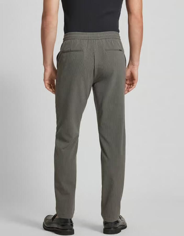 Lindbergh Tapered fit stoffen broek met fijn gestructureerd motief - Foto 2