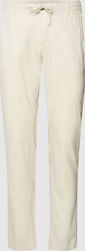 Lindbergh Tapered fit linnen broek met elastische band