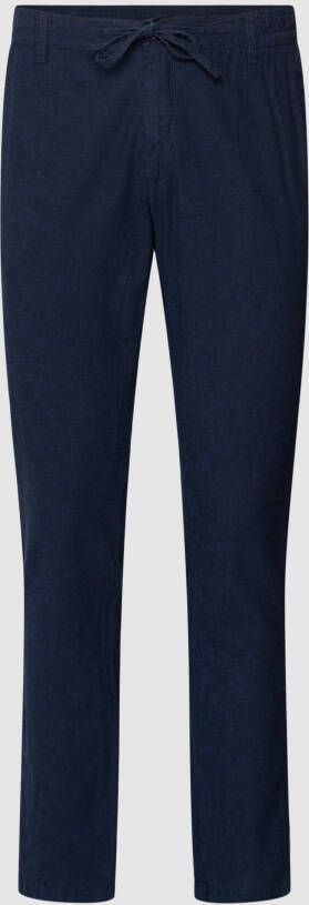Lindbergh Tapered fit linnen broek met elastische band