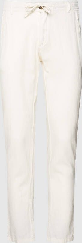 Lindbergh Tapered fit linnen broek met elastische band