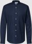Lindbergh Slim fit vrijetijdsoverhemd met opstaande kraag model 'Oxford' - Thumbnail 1