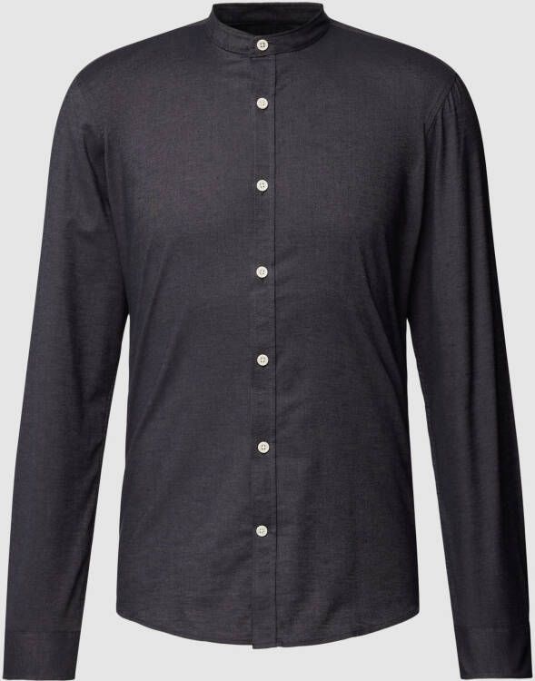 Lindbergh Slim fit vrijetijdsoverhemd met opstaande kraag model 'Superflex'
