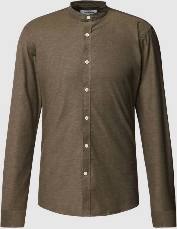 Lindbergh Slim fit vrijetijdsoverhemd met opstaande kraag model 'Superflex'