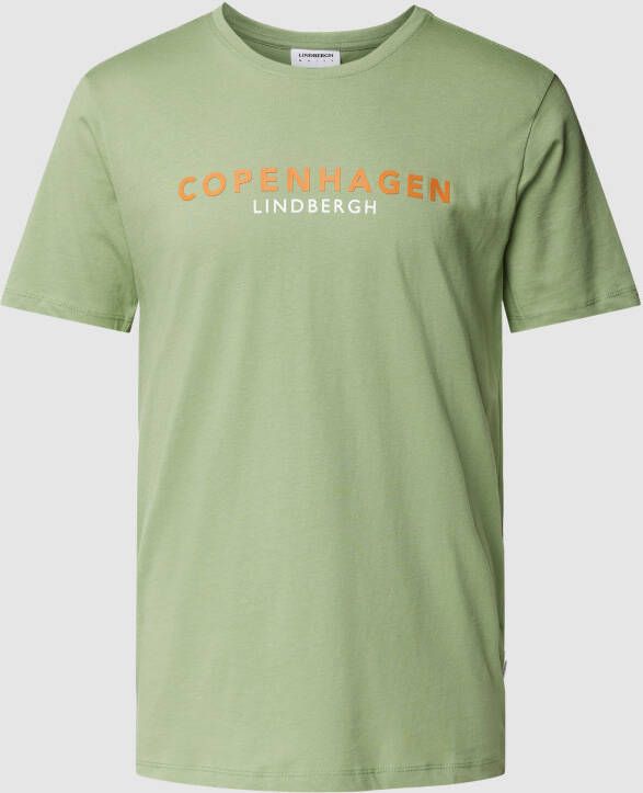 Lindbergh T-shirt met labelprint model 'Copenhagen'