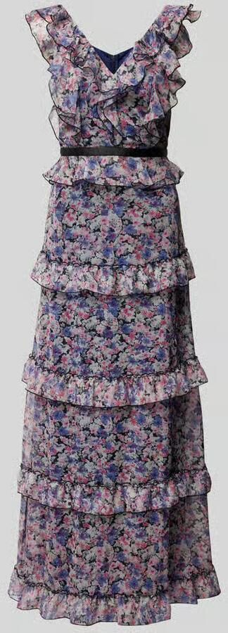 Lipsy Avondjurk met bloemenmotief en V-hals