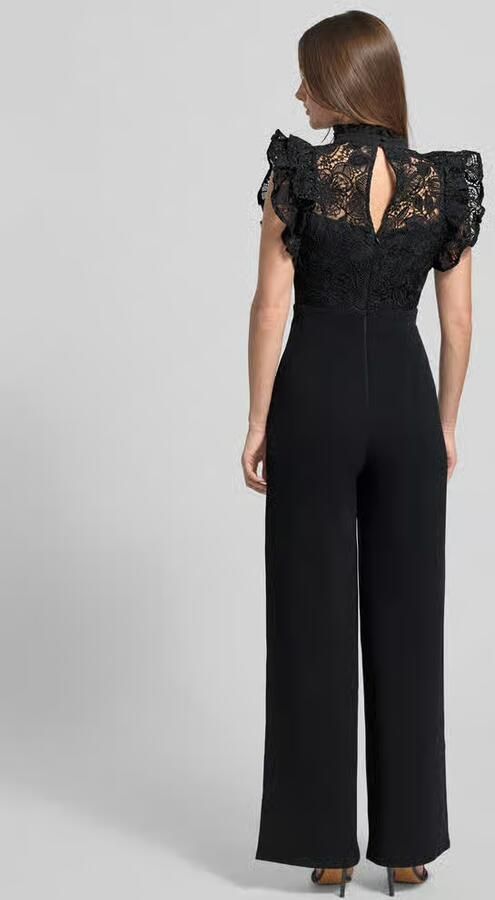 Lipsy Regular fit jumpsuit met gebloemd kant