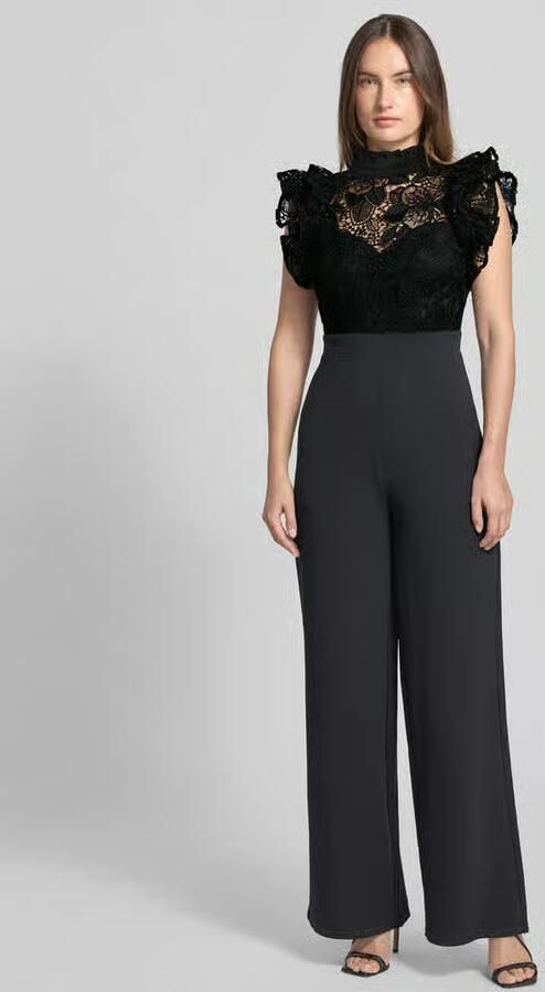 Lipsy Regular fit jumpsuit met gebloemd kant - Foto 2