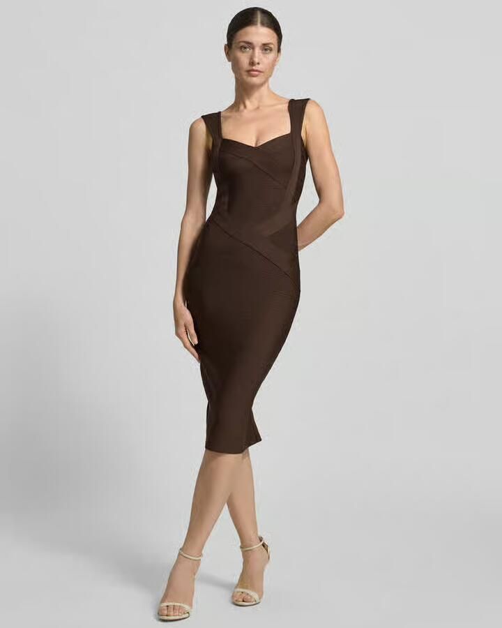 Lipsy slim fit jurk in mouwloos design - Foto 3