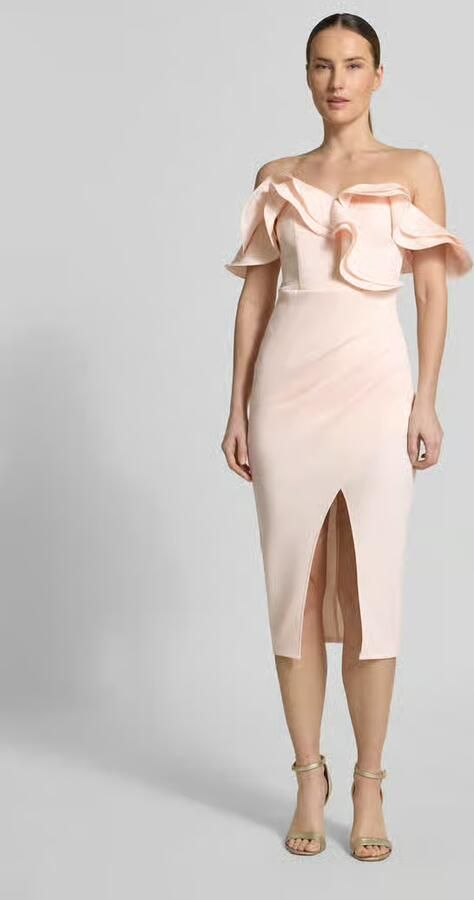 Lipsy slim fit midi-jurk met loopsplit - Foto 3