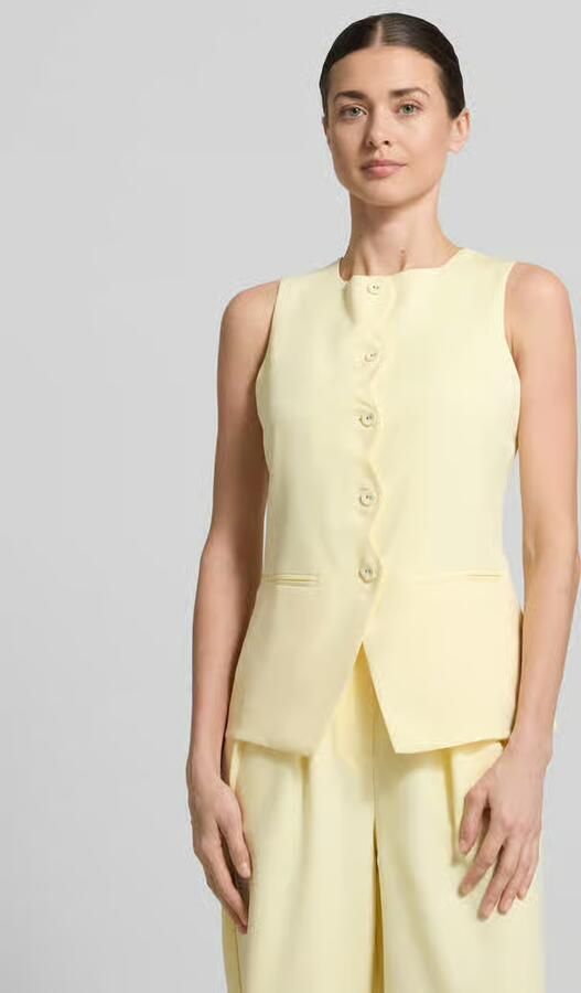 Little Mistress Bodywarmer met ronde hals en paspelzakken - Foto 3