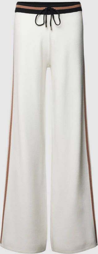 LIU JO SPORT Bootcut stoffen broek met contraststrepen