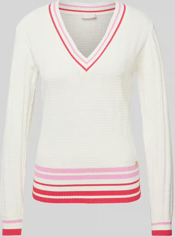 LIU JO SPORT Gebreide pullover met V-hals - Foto 2