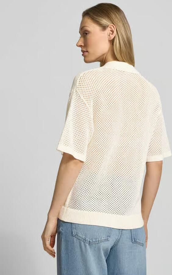 Liu Jo Sport relaxed fit poloshirt in tricotlook met strass-steentjes - Foto 4