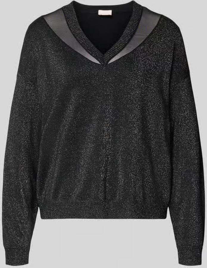 LIU JO SPORT Relaxed fit pullover van viscosemix in gebreide look