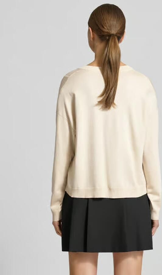 Liu Jo Sport Relaxed Fit trui van viscosemix in brei-look - Foto 3