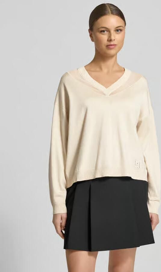 Liu Jo Sport Relaxed Fit trui van viscosemix in brei-look - Foto 2