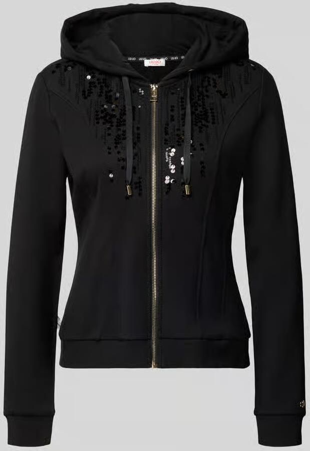 Liu Jo Sport Sweatjack van mix van viscose en elastaan met pailletten