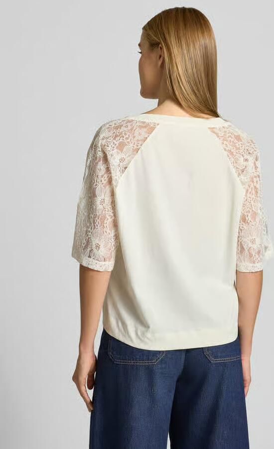 Liu Jo Sport T-shirt met kant en gestikt logo