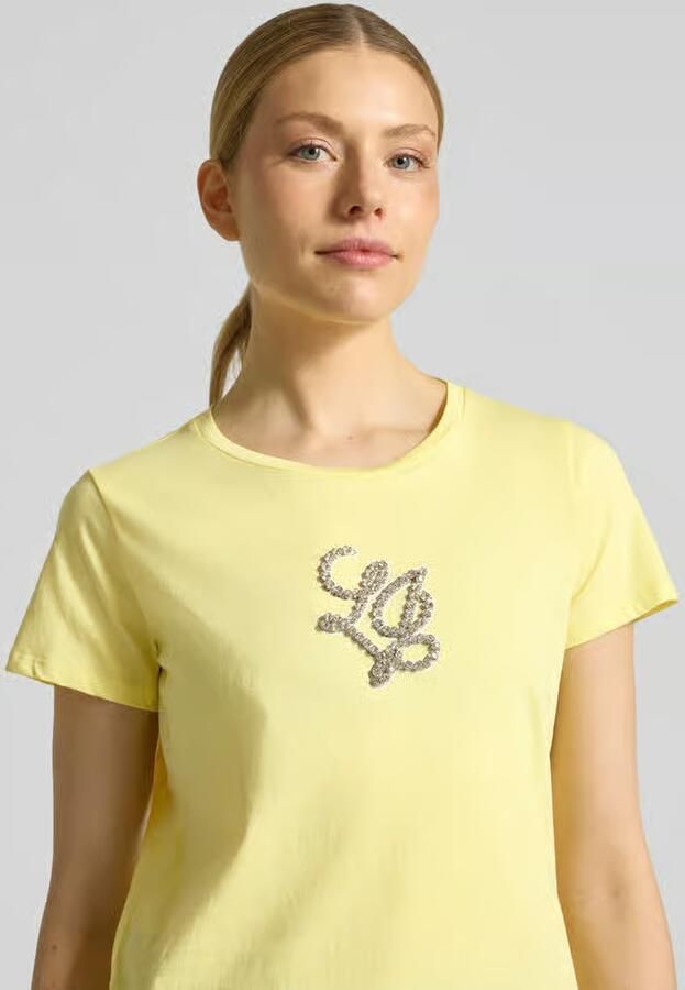 Liu Jo Sport T-shirt met ronde hals en met strass-steentjes