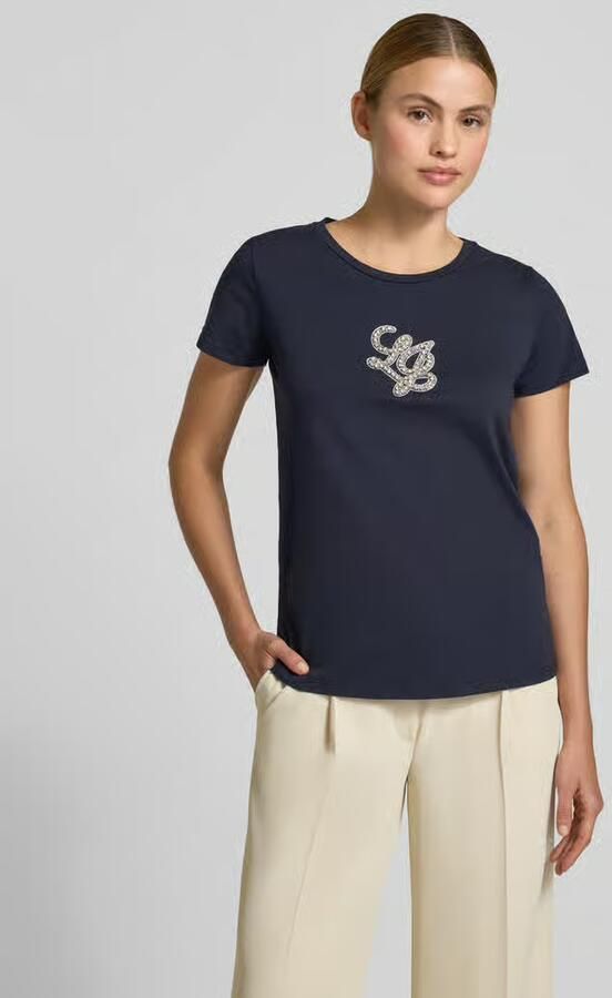Liu Jo Sport T-shirt met ronde hals en met strass-steentjes - Foto 4