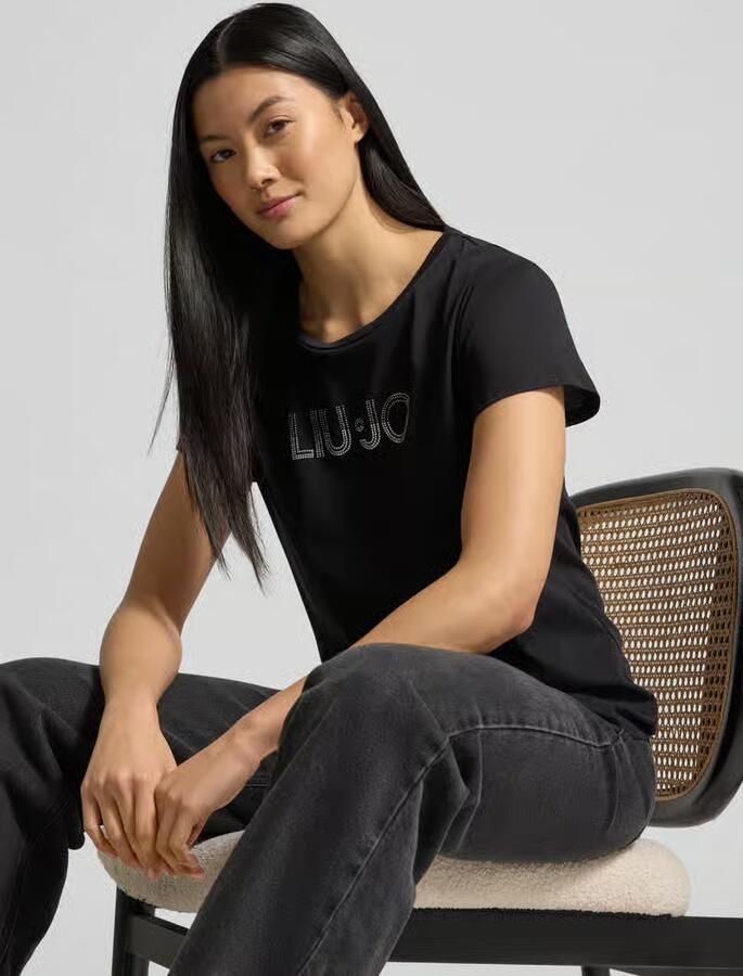 LIU JO SPORT T-shirt met ronde hals en siersteentjes - Foto 2
