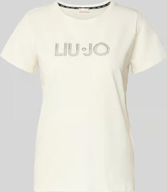 LIU JO SPORT T-shirt met ronde hals en siersteentjes