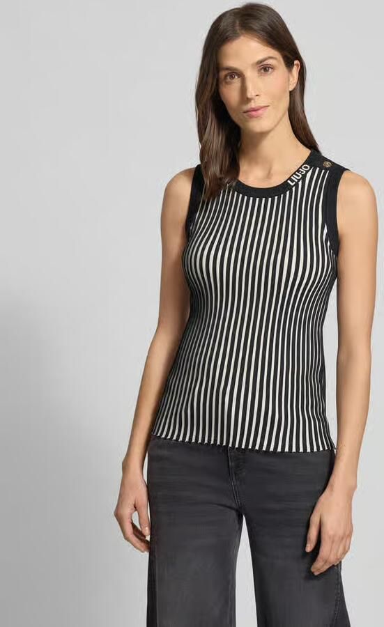 Liu Jo Sport Tricottop van viscosemix met sierknopen - Foto 3