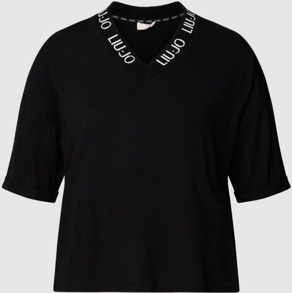LIU JO SPORT Shirt met lange mouwen en labelstitching