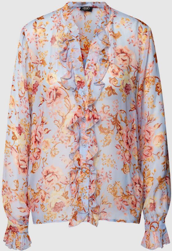 Liu Jo White Blouse met gebloemd all-over motief