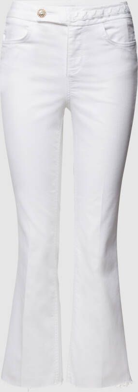 Liu Jo White Bootcut jeans met gerafelde boorden