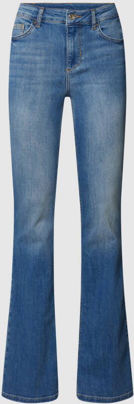 Liu Jo White Flared cut jeans in 5-pocketmodel model 'BEAT'