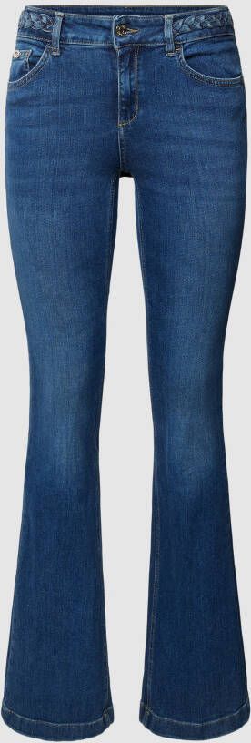 Liu Jo White Flared cut jeans in 5-pocketmodel model 'BEAT'