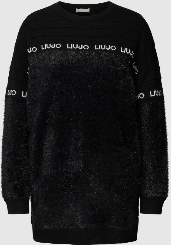 Liu Jo White Gebreide pullover met labelprint