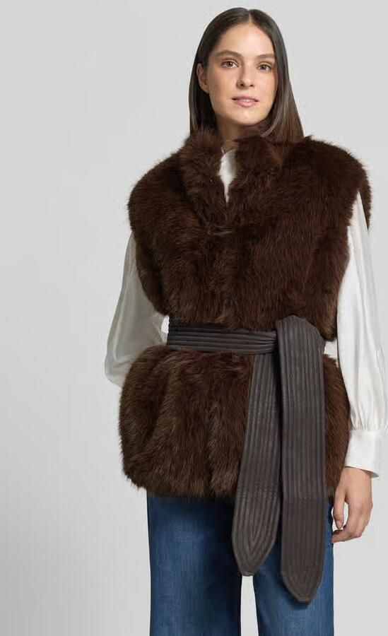 Liu Jo White Bodywarmer van imitatiebont model 'Gilet' - Foto 2