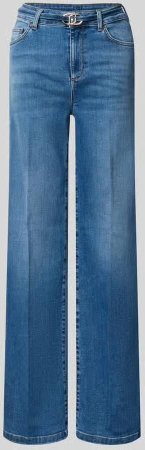 Liu Jo White flared fit jeans van katoenmix