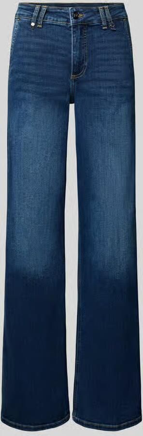 Liu Jo White flared jeans in used-look met steekzakken