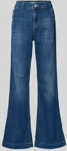 Liu Jo White Flared Jeans met knopen