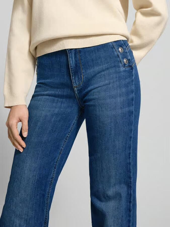 Liu Jo White Flared Jeans met knopen