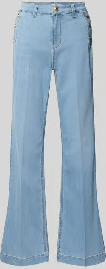 Liu Jo White Flared jeans met steekzakken en knopen - Foto 2