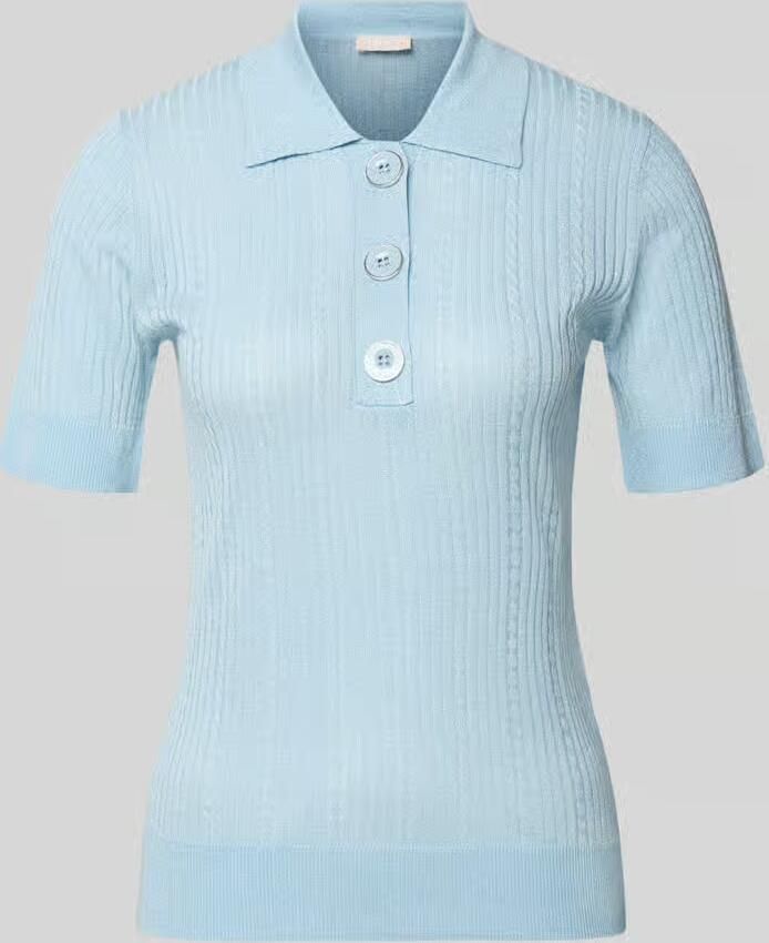 Liu Jo White Gebreid shirt met polokraag en knoopsluiting - Foto 2