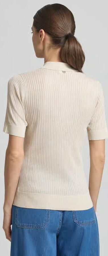 Liu Jo White Gebreid shirt met polokraag en knoopsluiting - Foto 4