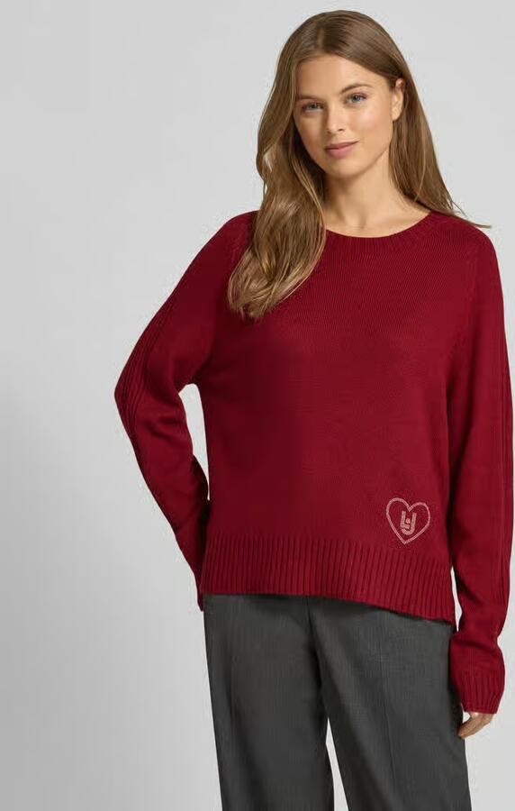 Liu Jo White Gebreide pullover met siersteentjes van kasjmiermix - Foto 2